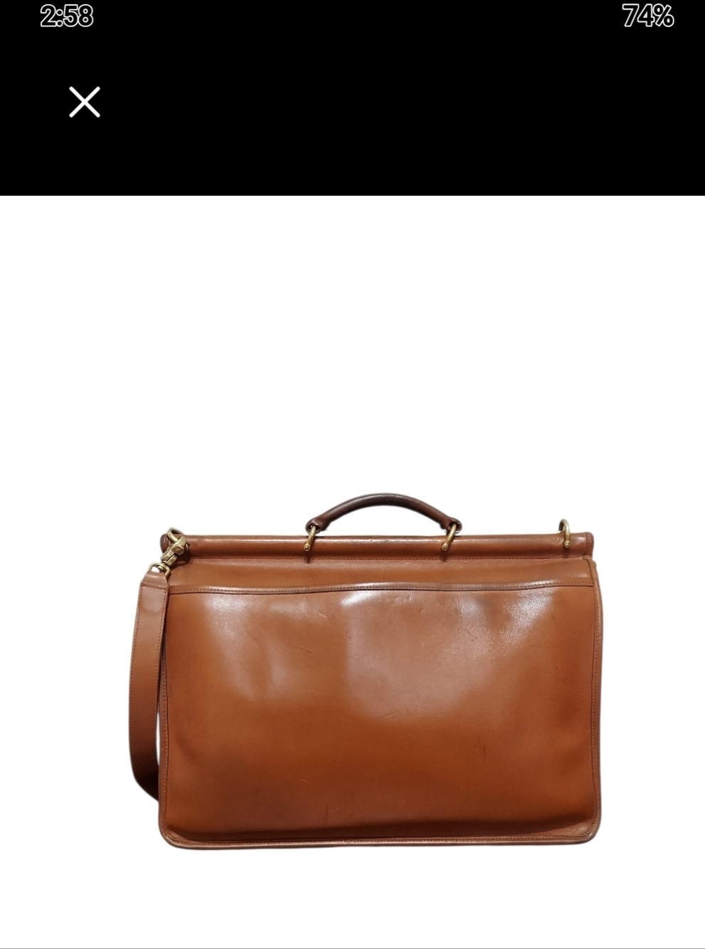 Coach Beekman Vintage Brown Leather Laptop Briefcase with Brass Hardware No 5266 - Picture 3 of 6